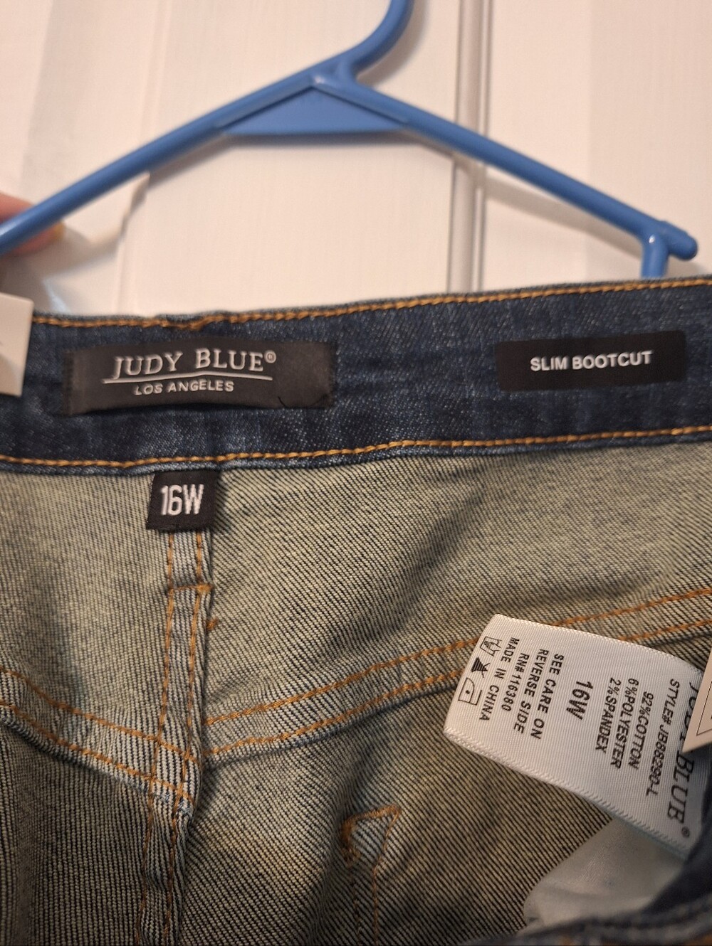 NWT Judy Blue Slim Boot Cut Jeans. 16Wx34Long - Picture 4 of 9
